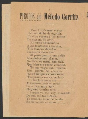 Piropos del Método Gorritz