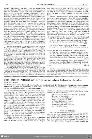 Vom bunten Ziffernblatt des sommerlichen Schwabenlandes