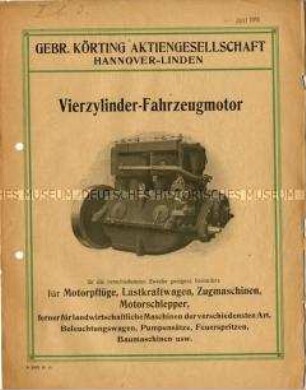 Vierzylinder-Fahrzeugmotor