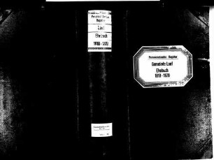 Lauf OG; Katholische Gemeinde: Heiratsbuch 1810-1870