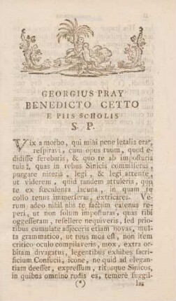 Epistola Ad Benedictum Cetto