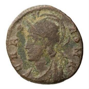 Münze, Follis, Aes 4, 336 - 337 n. Chr.