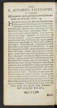 S. Aidanus Episcopus. 31. Augusti