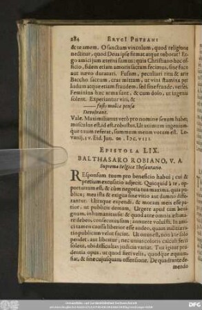 Epistola LIX. Balthasaro Robiano, V. A. Supremo Belgicae Thesaurario.