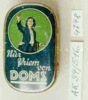 Automaten-Blechdose für "Nur Priem von DOMS"