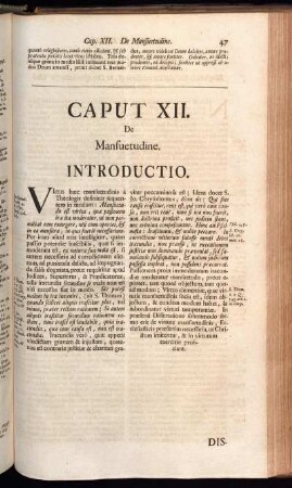Caput XII. De Mansuetudine.