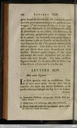 Lettera XLIV. Mia cara Signora