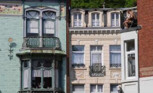 Belgien. Liege. Spa. Typische Hausfassaden