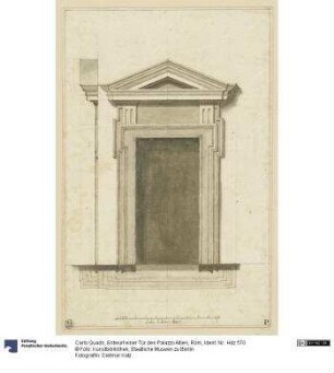 Entwurf einer Tür des Palazzo Altieri, Rom