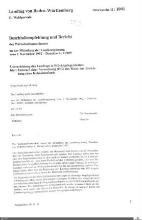 Drucksachen 1001-1200: Anträge, Anfragen, Gesetzentwürfe