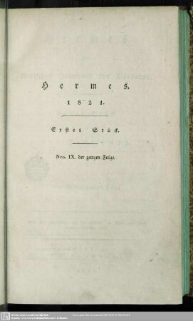 9.1821: Hermes oder kritisches Jahrbuch der Literatur
