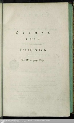 9.1821: Hermes oder kritisches Jahrbuch der Literatur