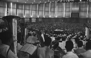 Badischer Landesposaunentag 1958 in Karlsruhe.