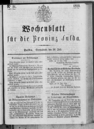 Nr. 31, Ausgabe vom 30. Juli 1859