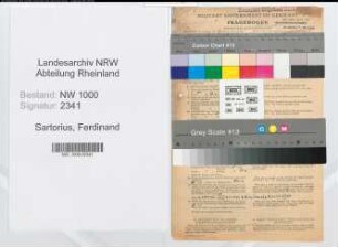 Entnazifizierung Ferdinand Sartorius, geb. 18.04.1900 (Angest.)