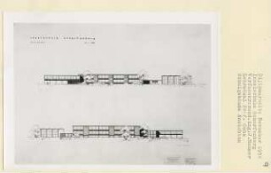 Inselschule Scharfenberg, Berlin-Tegel (Diplomarbeit bei Karl Wilhelm Ochs): Ansichten von Westen und Osten 1:200