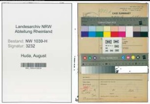 Entnazifizierung August Huda , geb. 00.00.0000 (Polizist)