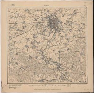 Section Bautzen aus: Topographische Karte (Meßtischblätter) Sachsen