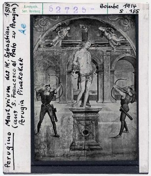 Pietro Perugino: Martyrium des Hl. Sebastian aus San Francesco al Prato, Perugia. Perugia, Pinakothek