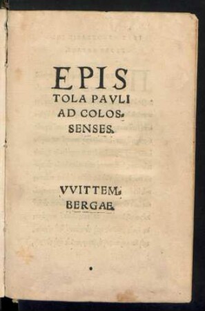 EPIS||TOLA PAVLI || AD COLOS=||SENSES.||