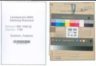 Entnazifizierung Friedrich Eichhorn , geb. 24.11.1898 (Angestellter)