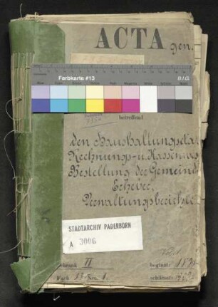 Rechnungs- und Kassenwesen, Bestellung der Gemeinde-Erheber und Verwaltungsberichte