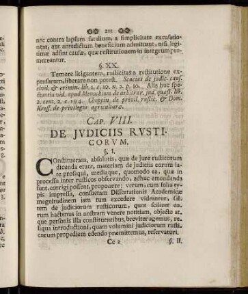 Cap. VIII. De Judiciis Rusticorum.