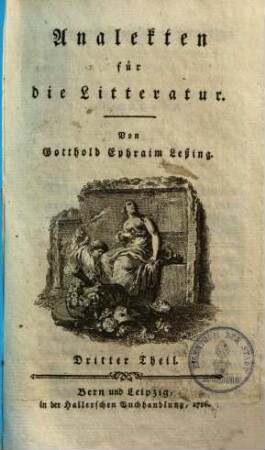 Analekten für die Litteratur, 3