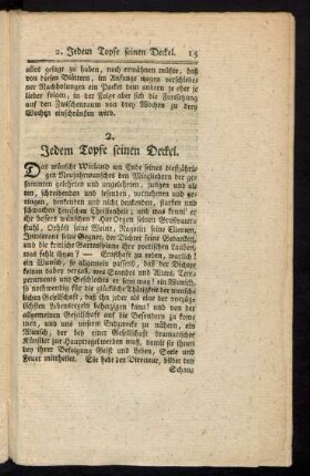 2. Jedem Topfe seinen Deckel