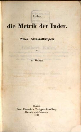 Indische Studien : Beiträge für d. Kunde d. indischen Altertums. 8. 1863