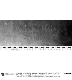 Name und Ziffer (zweikonturig): J WHATMAN/ 1823