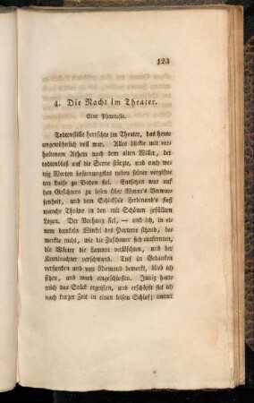 4. Die Nacht im Theater. Eine Phantasie