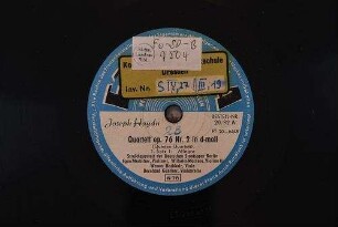 Quartett op. 76 Nr. 2 in d-moll : (Quinten-Quartett); 1. Satz, I. [Teil]: Allegro / Joseph Haydn
