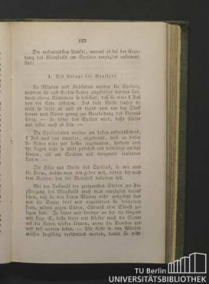 1. Die Anlage der Spaliere.