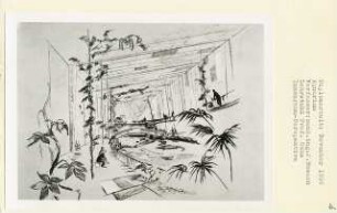Aquarium, Berlin-Tiergarten (Diplomarbeit bei Karl Wilhelm Ochs): Perspektivische Ansicht Innenraum