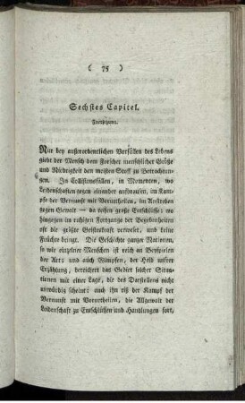 Sechstes Capitel. Fortsetzung.
