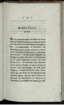 Sechstes Capitel. Fortsetzung.