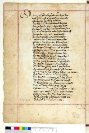 Reimchronik zum Schembart; die nachfolgende Falttafel I mit Metzgertanz ausgelöst