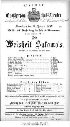 Die Weisheit Salomo's