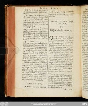 Thesis Tricesima Septima, De Regio Christi munere.