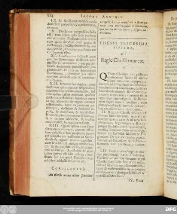 Thesis Tricesima Septima, De Regio Christi munere.