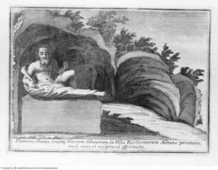 Veteris Latii antiquitatum amplissima collectio: ... Volumen secundum. 5 Teile., 4. Teil: Aricinorum, et Albanarum Rudera, Tafel IV: Imago vet. Sacrificii, & alia Fluminis Stat.