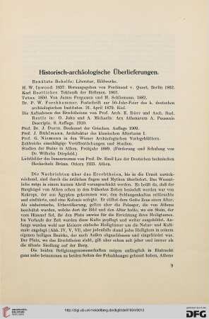 Historisch-archäologische Überlieferungen