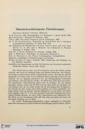 Historisch-archäologische Überlieferungen