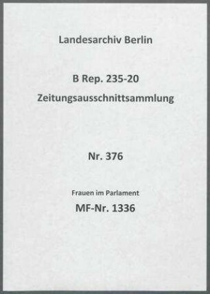 Frauen im Parlament