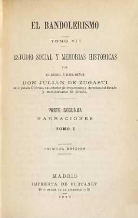 El Bandolerismo : Estudio social y memorias históricas, 7