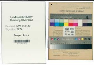 Entnazifizierung Anna Meyer , geb. 27.05.1901 (Lehrerin)