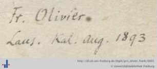 [Provenienz]: Olivier, Frank