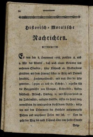 Historisch- Moralische Nachrichten.