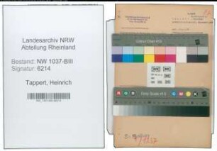 Entnazifizierung Heinrich Tappert , geb. 26.11.1896 (Schuhmacher)